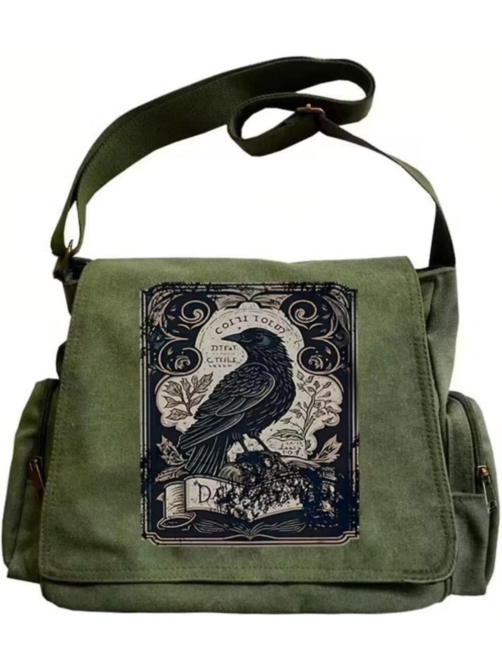 Stylish Canvas Crossbody Messenger Bag for Women & Men - Multi-Pocket Purse